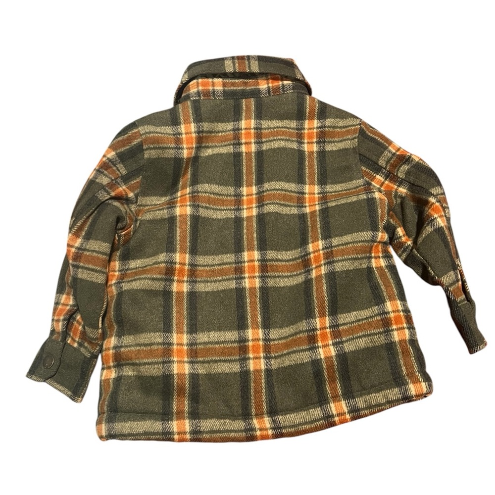 Old Navy Kids Plaid Jacket - Green and Orange - Picture 2 of 3